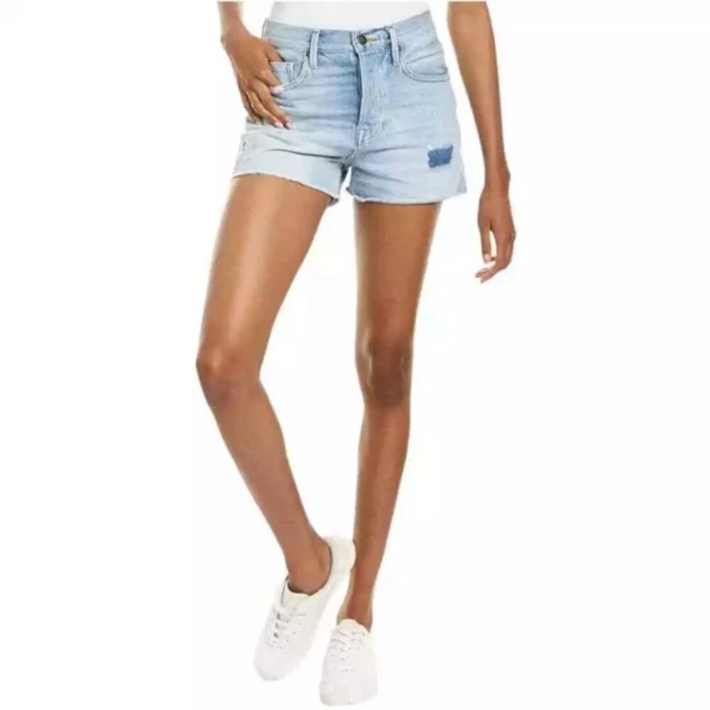 Frame Denim Heritage Le Vintage Denim Button Fly Shorts in Arroyo Patch Size 24